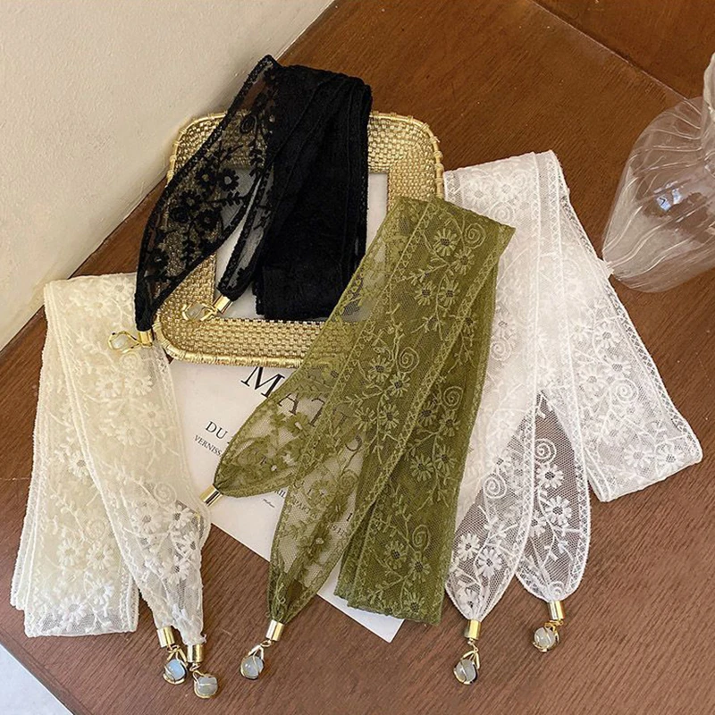 

Модный элегантный кружевной пояс, декоративная повязка для волос, длинная тонкая повязка для волос для женщин и девочек, модные темпераментные аксессуары для волос, подарки