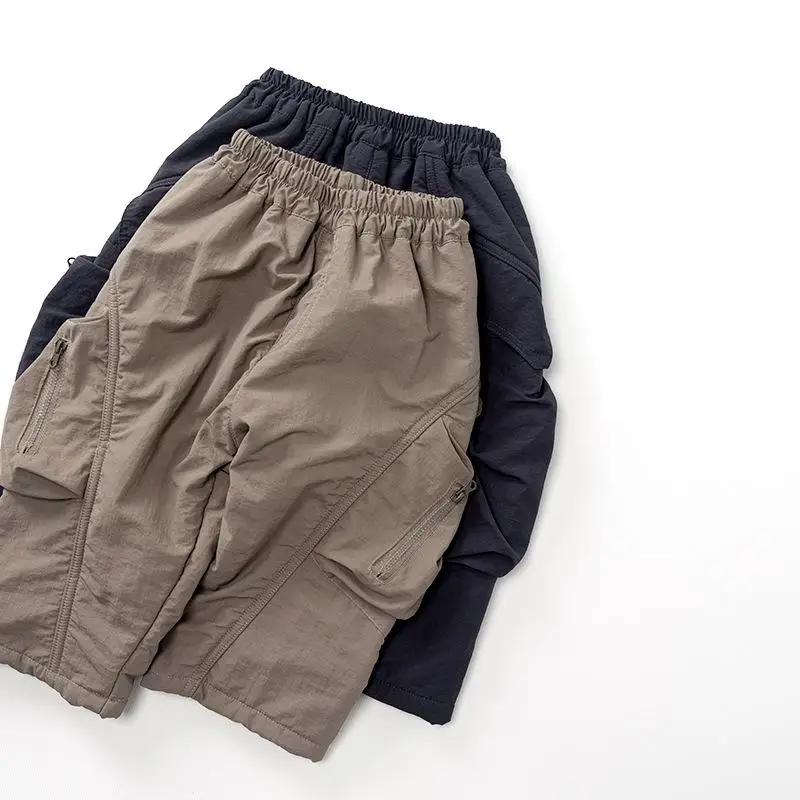 

2025 Winter New Boys Cargo Pants Plus Velvet Thick Children Warm Pants Fashion Girls Casual Pants Baby Trousers Kids Clothes