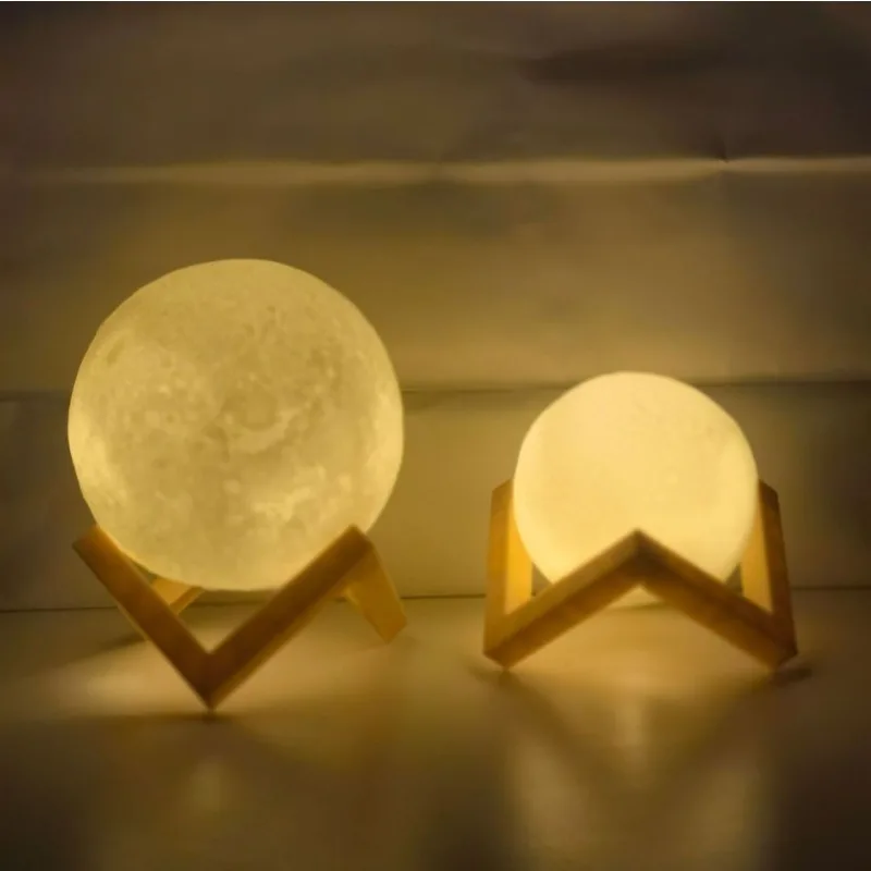 Lumière de lune peinte à la main pour la journée des enfants, matériaux peints à la main, maternelle GT, activités parent-enfant, veilleuse planète