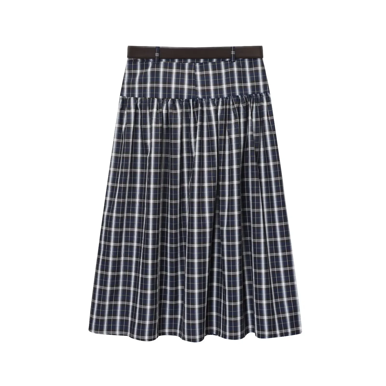 المرأة عالية الخصر متقلب منتصف طول تنورة الخريف الشتاء سليم صالح تنوعا حزام ميدي فستان مثير المألوف ثوب نسائي غير رسمي