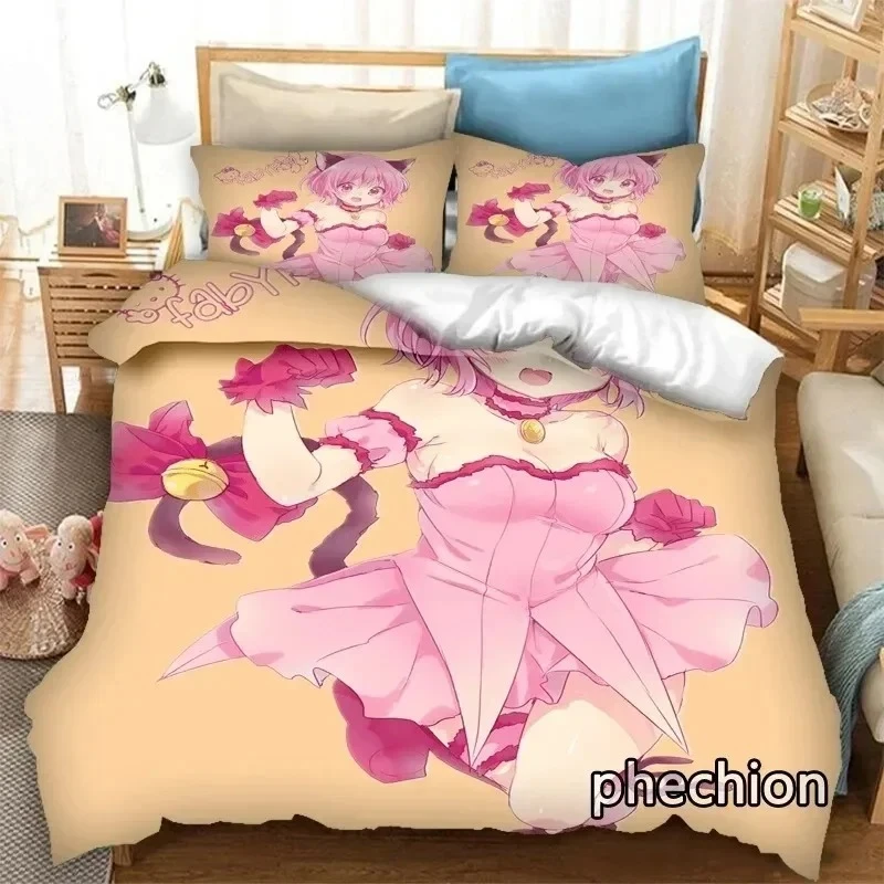 3D Anime Tokyo Mew Bedding Set Printed Bed Set With Pillowcase Bed Duvet Cover Soft Single Double Queen Super King Size Bedroom