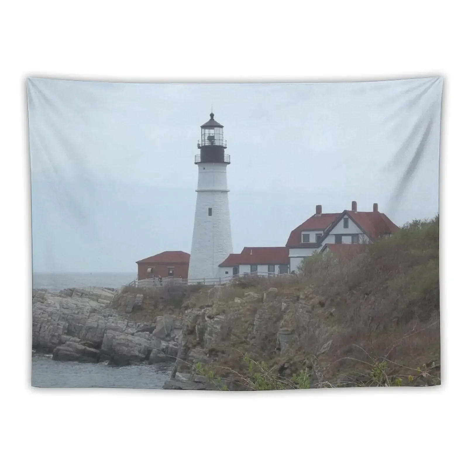 Portland Head Lighthouse Tapestry Bathroom Decor Tapete For The Wall Tapestry