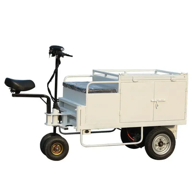 Electric stall trolley tricycle special flatbed truck pulling cargo truck night market snack stall truck