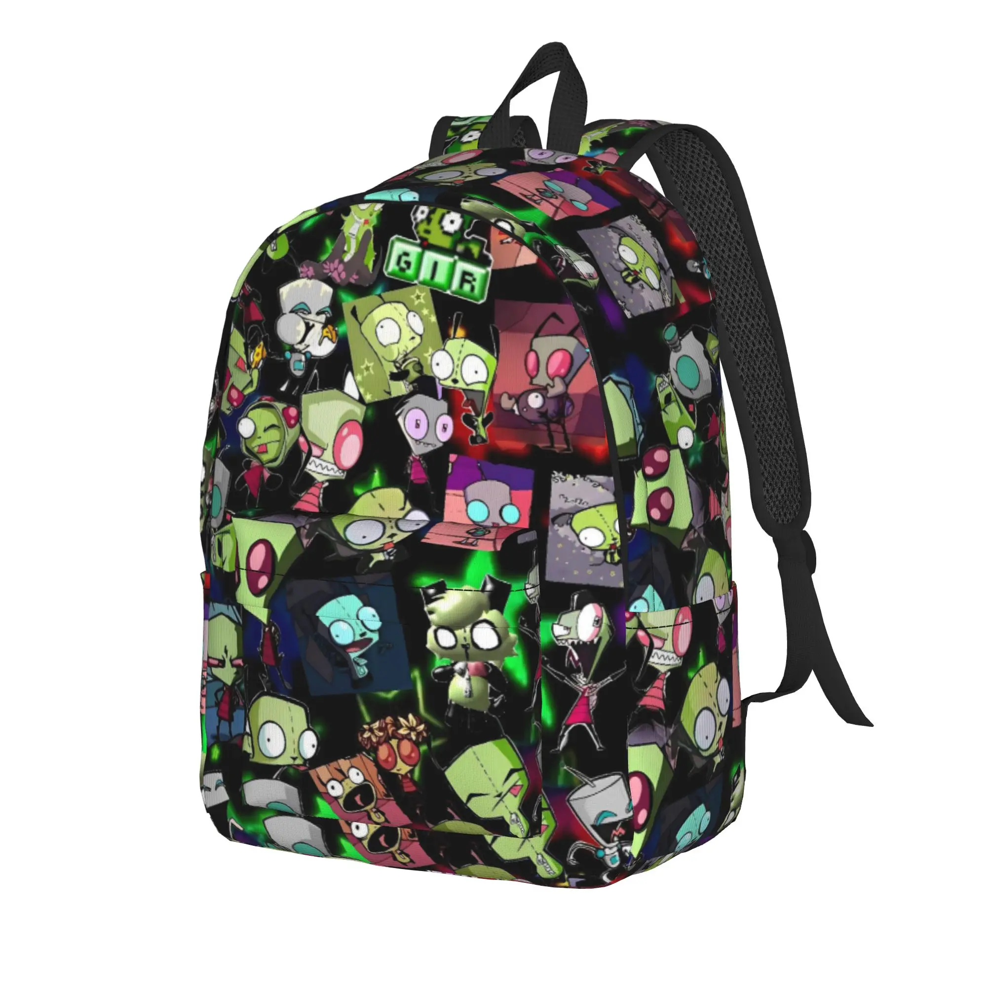 Invaders Zims  Do A Little Dance Backpack  Girl Polyester Travel Backpacks Breathable Fun School Bags Rucksack