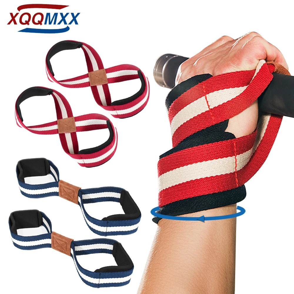 1Pair Weightlifting Straps, Lifting Wrist Straps Strength Training Deadlifts Crossfit Hand Grips Wrist Support for Men Women