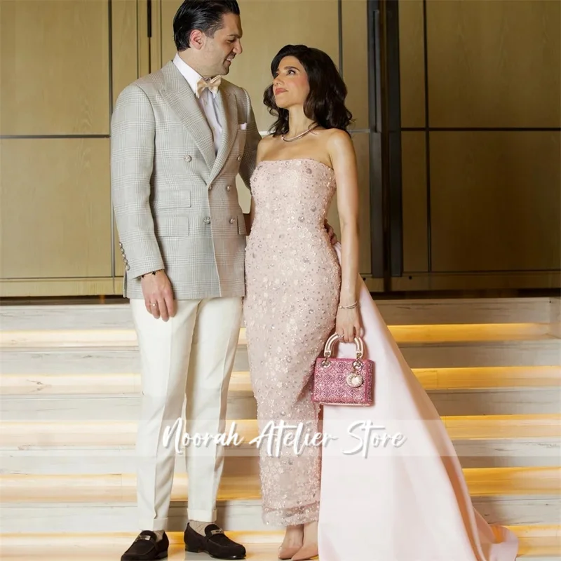 Customized Beads Luxurious Women's Evening Dresses for Special Occasions Sequins. Tube Top Luxury Prom Dress Elegant Gowns