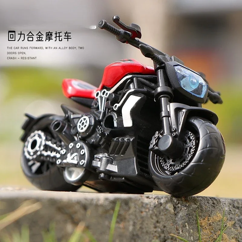 

Simulation Mini Alloy Motorcycle Model Classic Warrior Metal Motorcycle Sports Car Children Toy Cake Decoration Gift