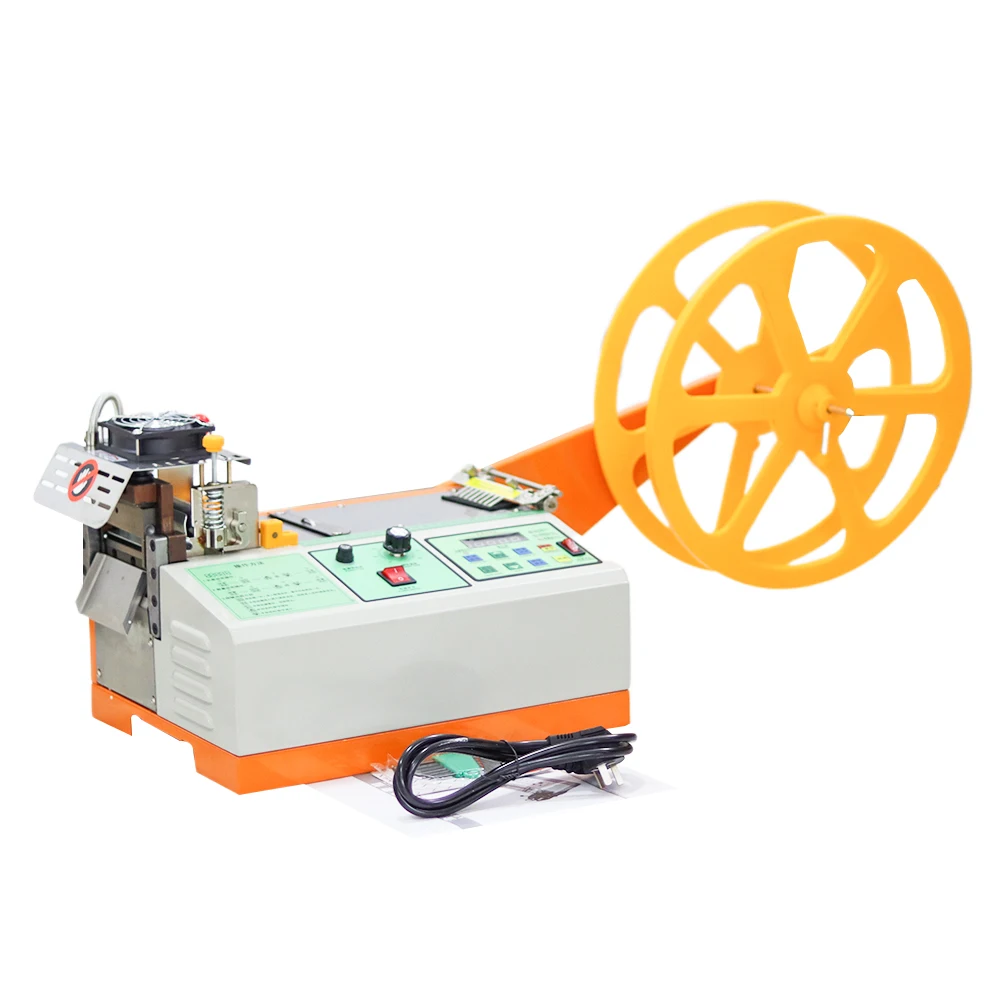 Big Screen Computer Hot and Cold Cloth Belt Tape Cutting Machine Auto Magic Adhesive Zipper Webbing Machine Elastic Cut Tools