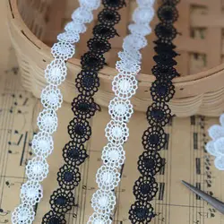 Lace accessories Black and white fine Eva water soluble lace telas para vestidos hot sale 2024
