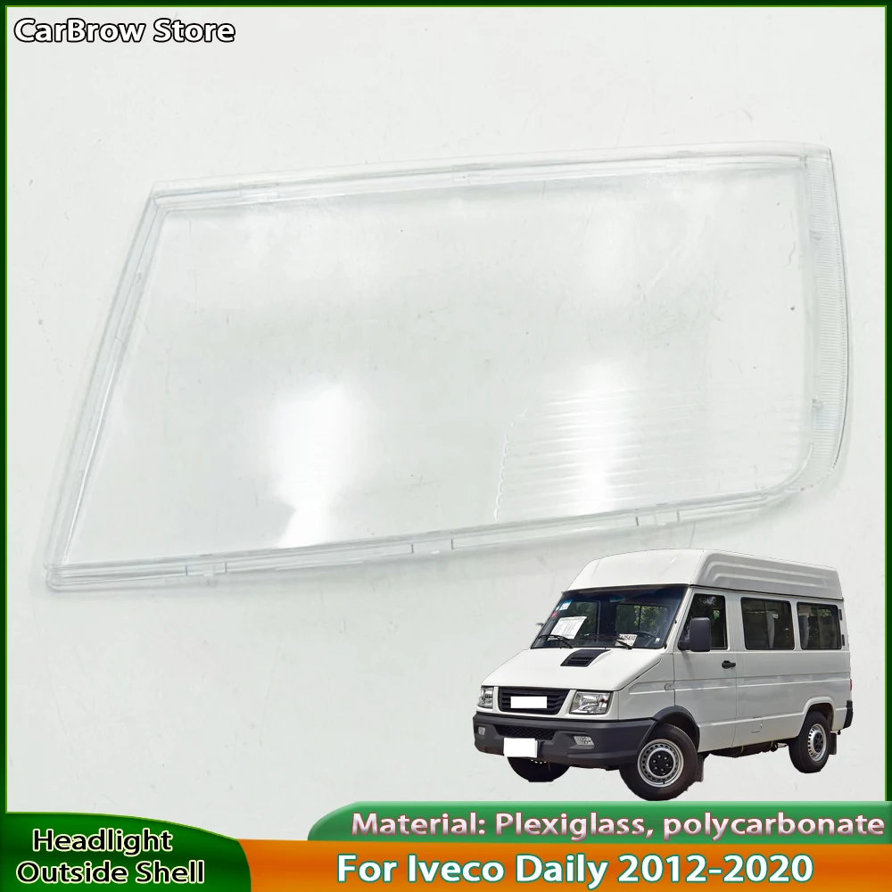 For Iveco Daily 2012 to 2020 Car Headlamp Assembly Lens High/Low Beam Bulb Transparent Clear Housing Headlight Cover Light Shell