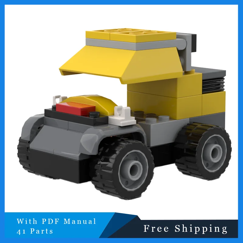 

41 шт. MOC мини-желтые модели грузовиков строительные блоки MOC город строительство инженерный автомобиль кирпичи развивающие игрушки подарки для мальчиков