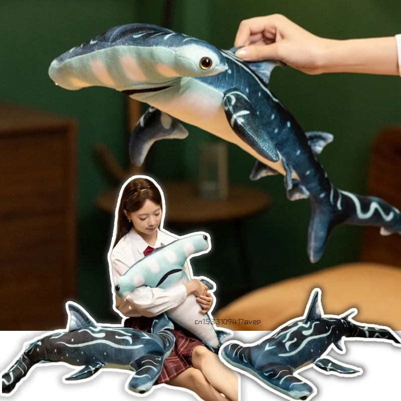 

Имитация акулы-молот, плюшевая игрушка, мягкие любимые океанские животные, двуглавая акула, подушка, подушка для декора мальчика