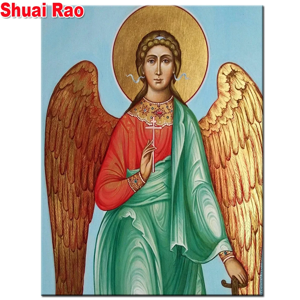 

Religion Icon of the archangel diamond embroidery full round cross stitch diamond painting 3d Picture wall decor gift,