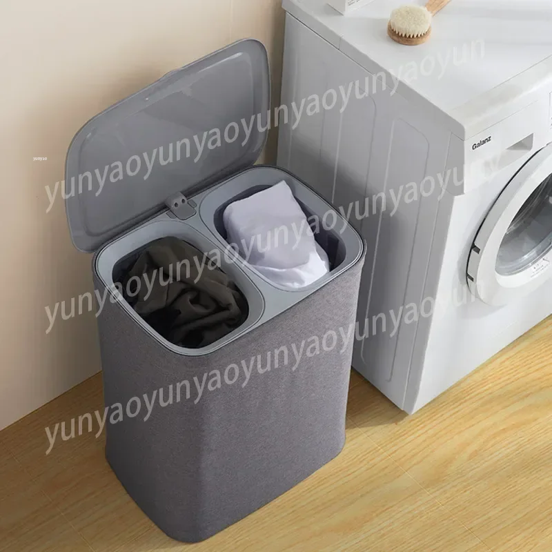 

Японская складная тканевая корзина для грязного белья с крышкой, для дома и ванной комнаты