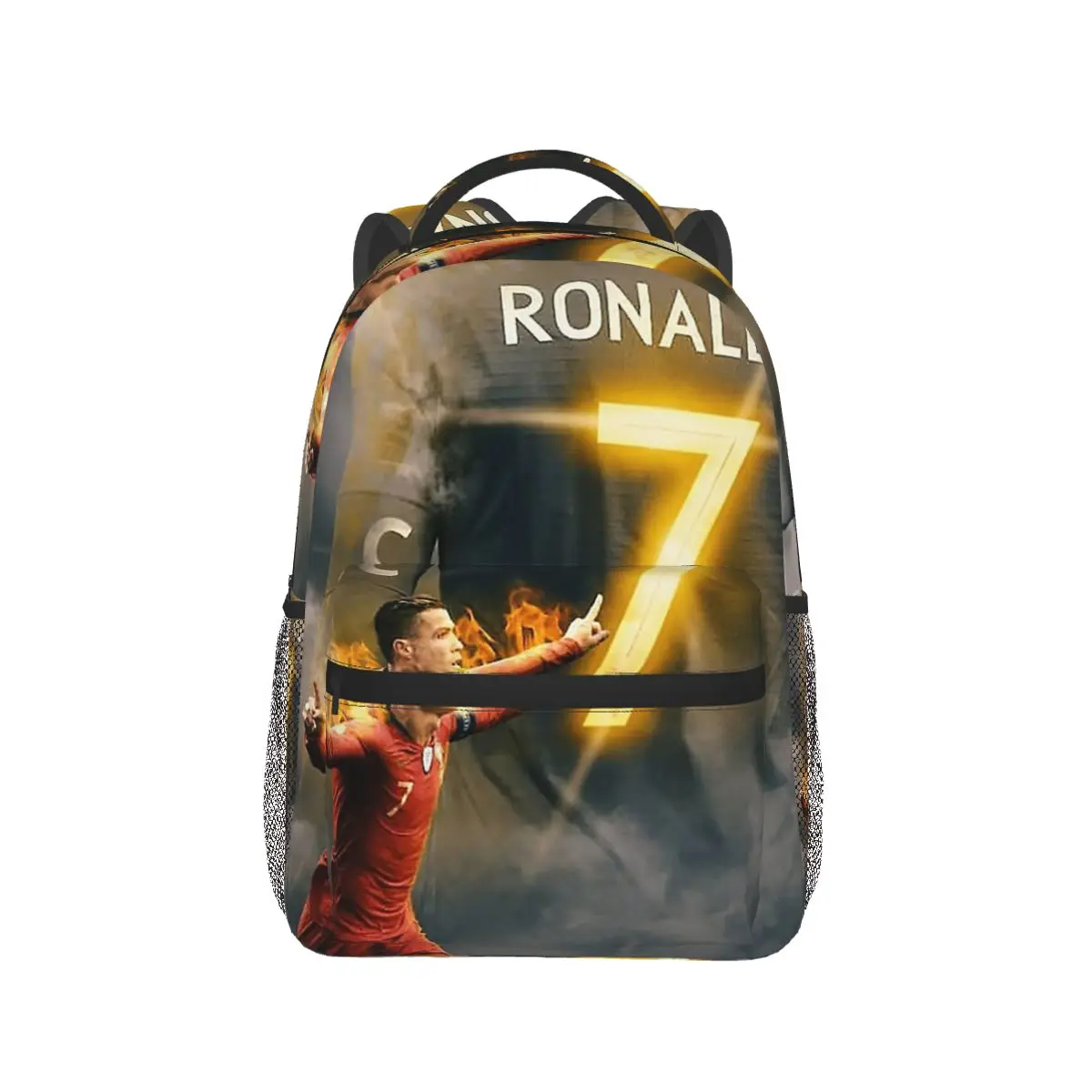 Art CR7 Wallpaper Backpacks Boys Girls Bookbag Students School Bags Cartoon Travel Rucksack Shoulder Bag Large Capacity