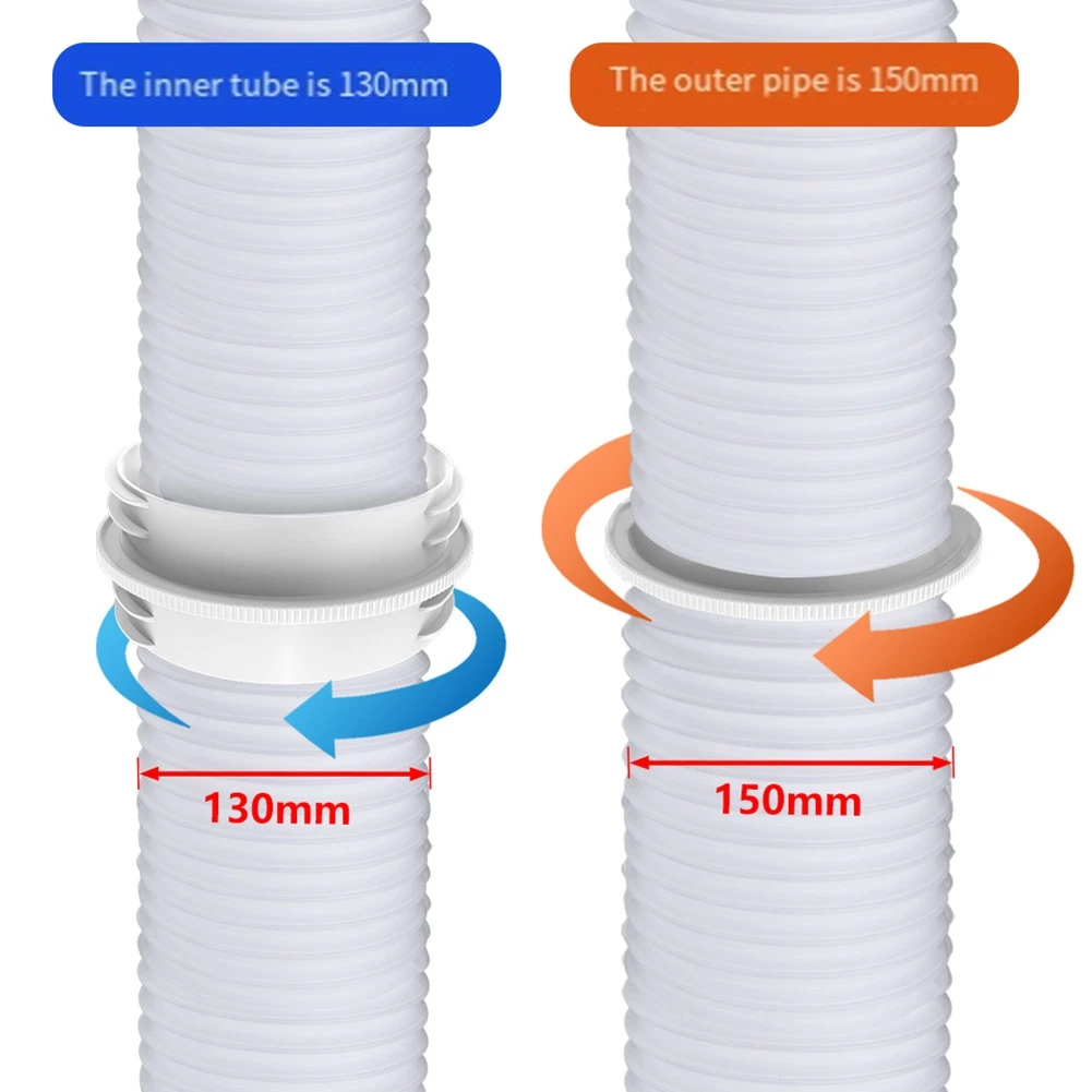 قناة تهوية مكيف الهواء ، مقرنة خرطوم ، أنبوب وصلة خرطوم العادم ، 2x AC