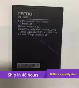 Аккумулятор 100% BL-29BT TECNO Spark Go/4 Air KC1 KC1J 3000 мАч