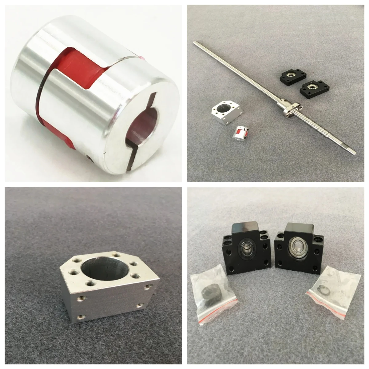 SFU1605 any length Antibacklash Ball Screw L250mm-1400mm&ampBK12 BF12 +6.35x10mm Coupler Set For shipping