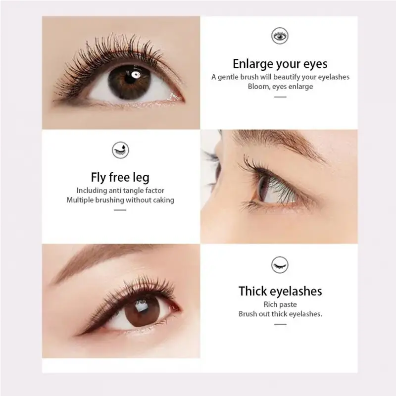 MKING PRETTY Mascara Thick Lengthened Curling Waterproof Sweat-proof Easy To Color Eyelash Enhancer Makeup For Women Cosmetics