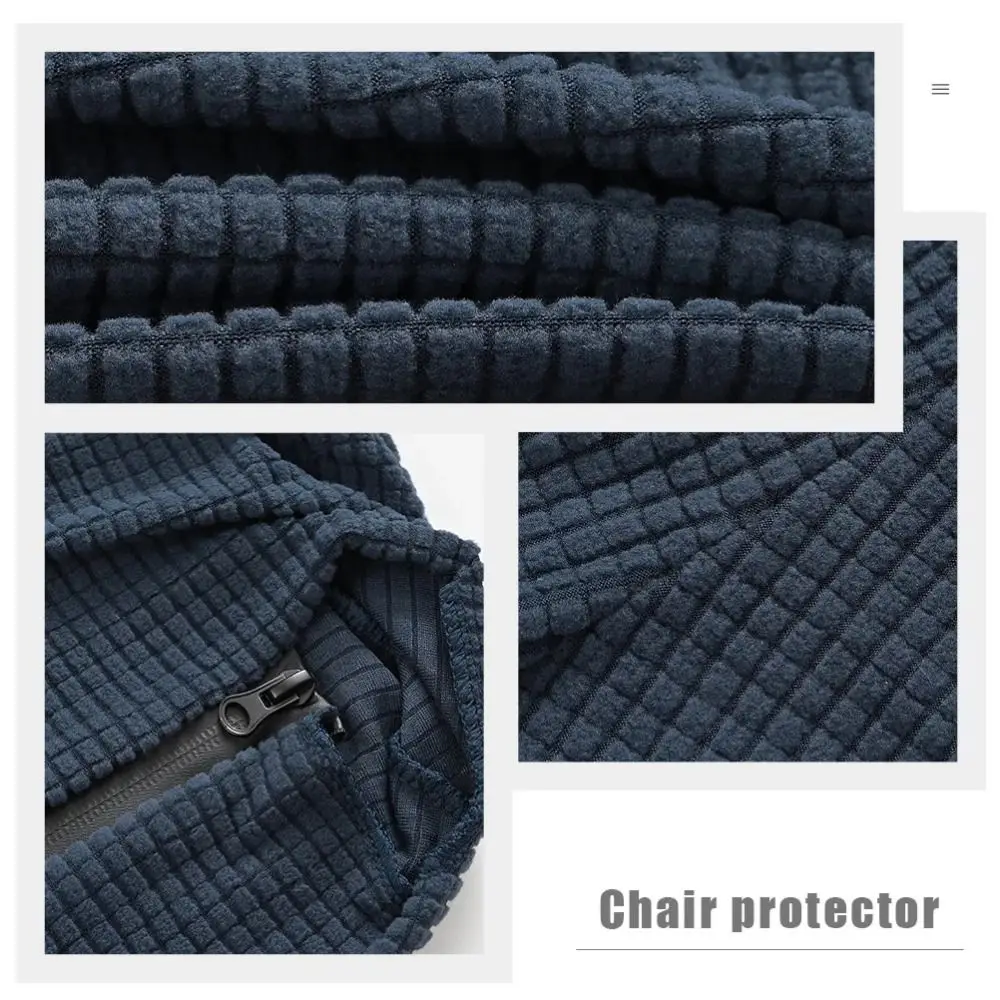 Solid Color Gaming Chair Cover Polyester Dustproof Chair Seat Slipcovers Stretchable Removable Computer Chair Cover Four Seasons
