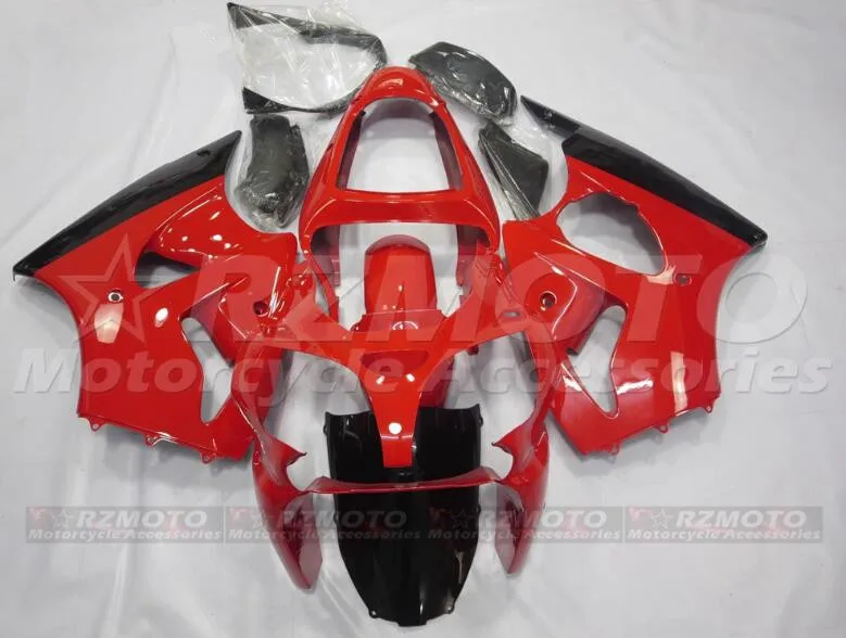

4Gifts New ABS Fairings Kit Fit For KAWASAKI ZX-6R 2000 2001 2002 00 01 02 Bodywork Set Custom Red Black