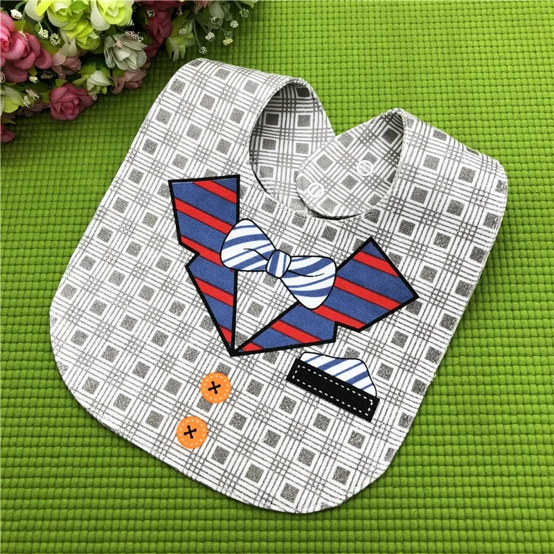 5pcs Mix Waterproof Baby cotton Bibs Burp Cloth double-sided saliva bib Newborn Feeding Bandana Saliva Towel Children Boys Girls