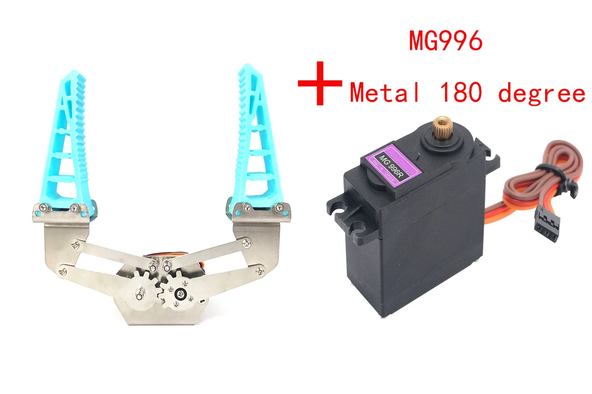 Metal macio manipulador garra braçadeira, Multi Dof braço robótico para Arduino, kit DIY, garra robô mecânico, MG996, 180 graus