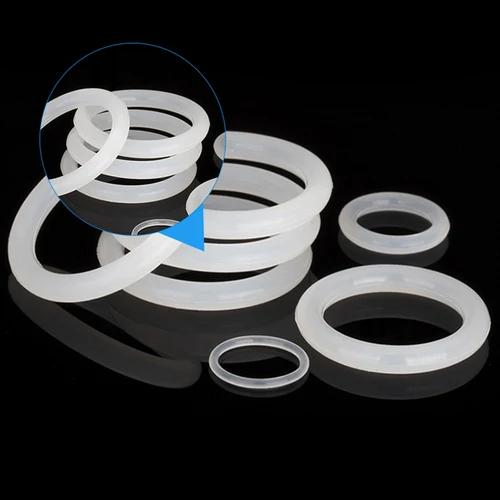 Imagen 2 del producto Junta de anillo de silicona blanca CS, 6mm OD, 28-600mm, grado alimenticio, VMQ, forma redonda O, aislamiento impermeable, arandela de sellado de goma