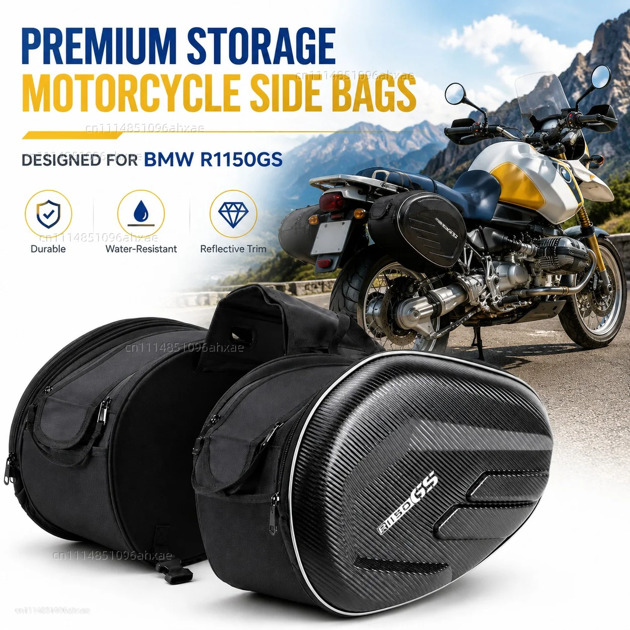 For BMW R1150GS R1150RS R1150RT R1150 GS RS RT 2PCS Motorcycle Pannier Bags Luggage Saddle Bags Side Storage Fork Travel Pouch
