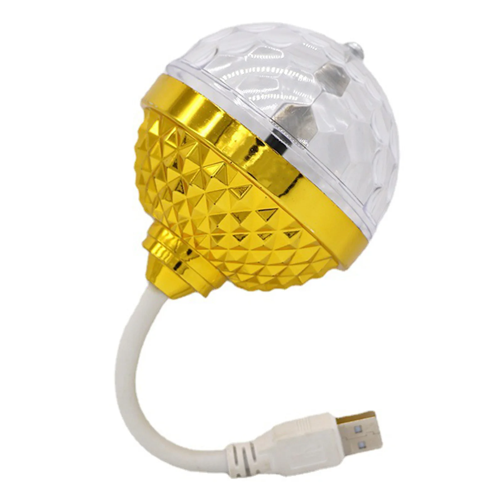 USB Stage Lights LED Rotating Crystal Lamp Ornament for Colorful RGB Energy Saving Plug and Play Lighting Decorations