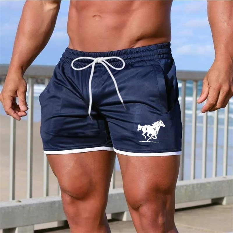 Men's outdoor summer new shorts three quarter mesh quick drying slim fit trendy brand ins casual gym sports pants