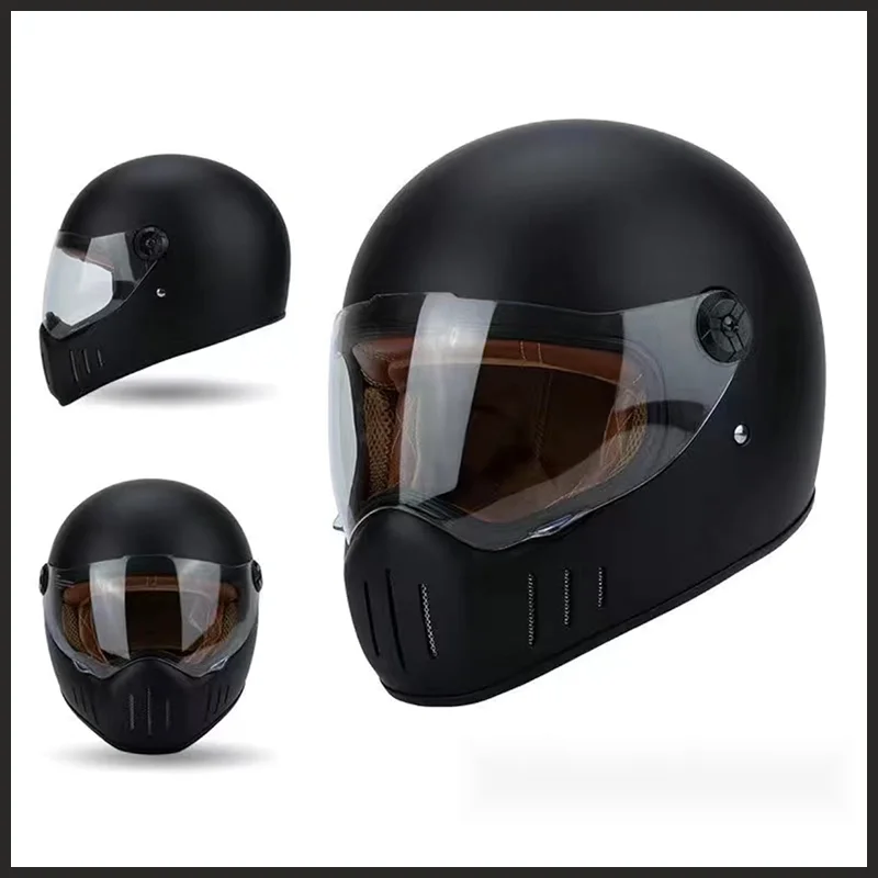 Hoge Kwaliteit Full Face Motorfiets Safety Cap Wit Mat Zwart Helm Rijden Motorcross Racen Motor Helmen Cascos Para Moto