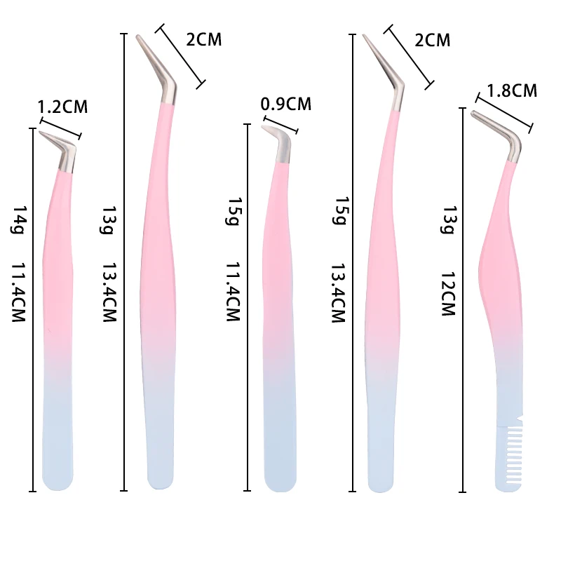 Pinzette per extension ciglia Pinzette per extension ciglia Pinzette per ciglia dritte e curve per artisti di estensione ciglia