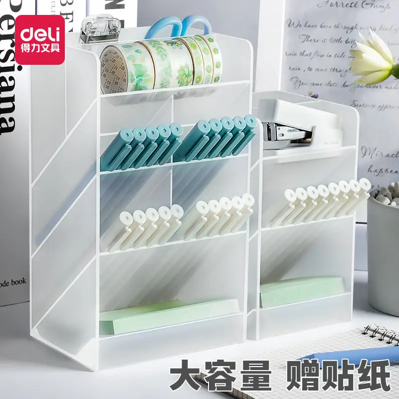 Barril oblíqua caixa de armazenamento de desktop grande capacidade multi-função caneta titular é simples
