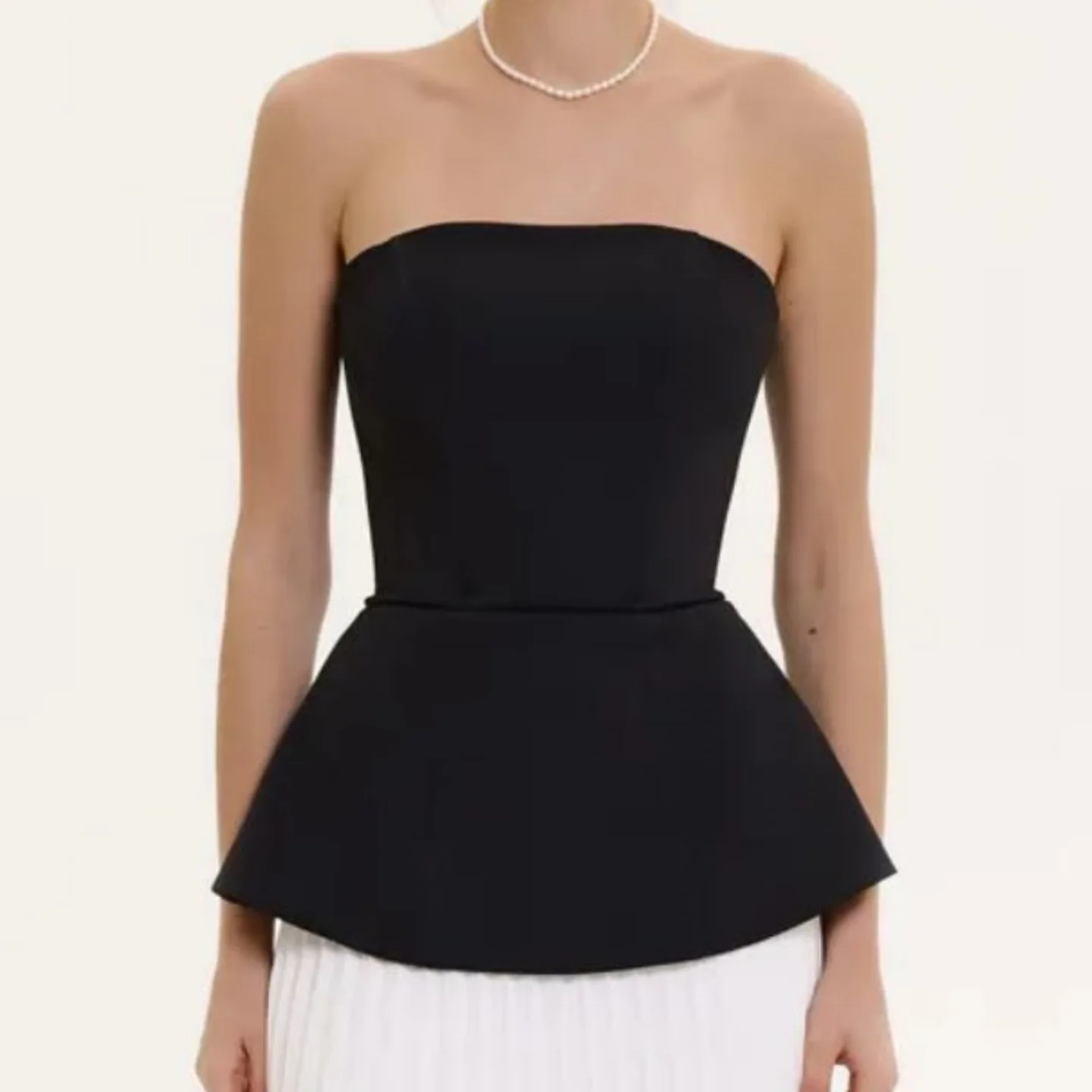 Strapless Fishbone Top European American Autumn Fashionable Design Straps Shaping Body Slimming Off Shoulder