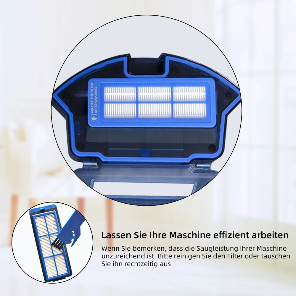 Rodillo de filtro de cepillo lateral para aspiradora, Compatible con Eufy RoboVac 11S Max, 15C Max, 30C Max, G20, G30 Edge, G10 Hybrid