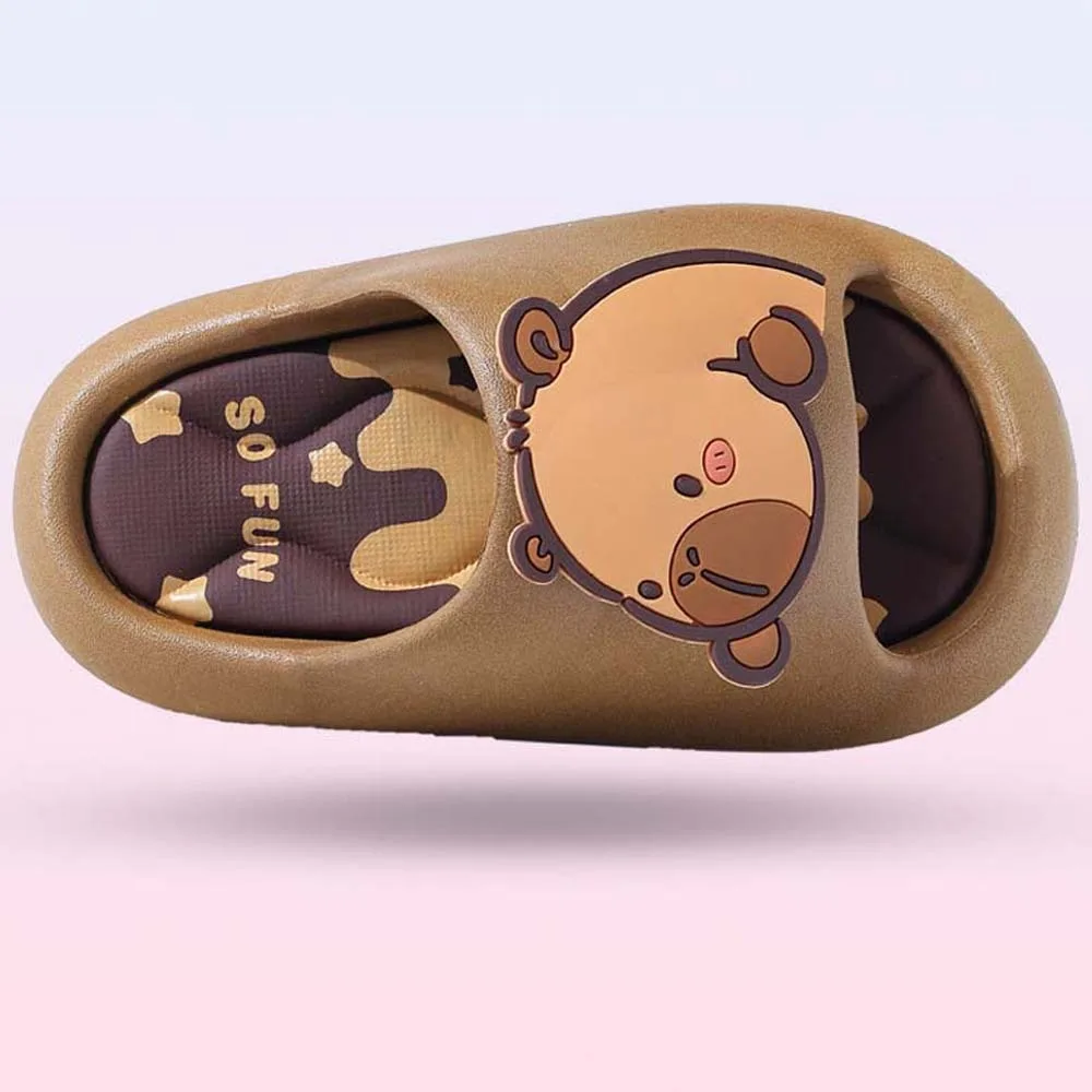 الإبداعية البلاستيكية لطيف كابيبارا النعال المضادة للانزلاق لينة الكرتون شباشب على شكل حيوانات سميكة للتدوير صنادل حمام الأطفال الشاطئ