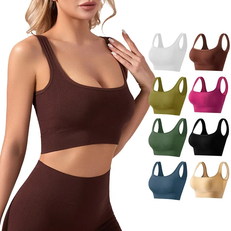 

Comfortable and Supportive Women's Yoga Sports Bra with Gathered Design, Anti-Shock, Seemless, Anti-Light Leak, Beauty Back Vest