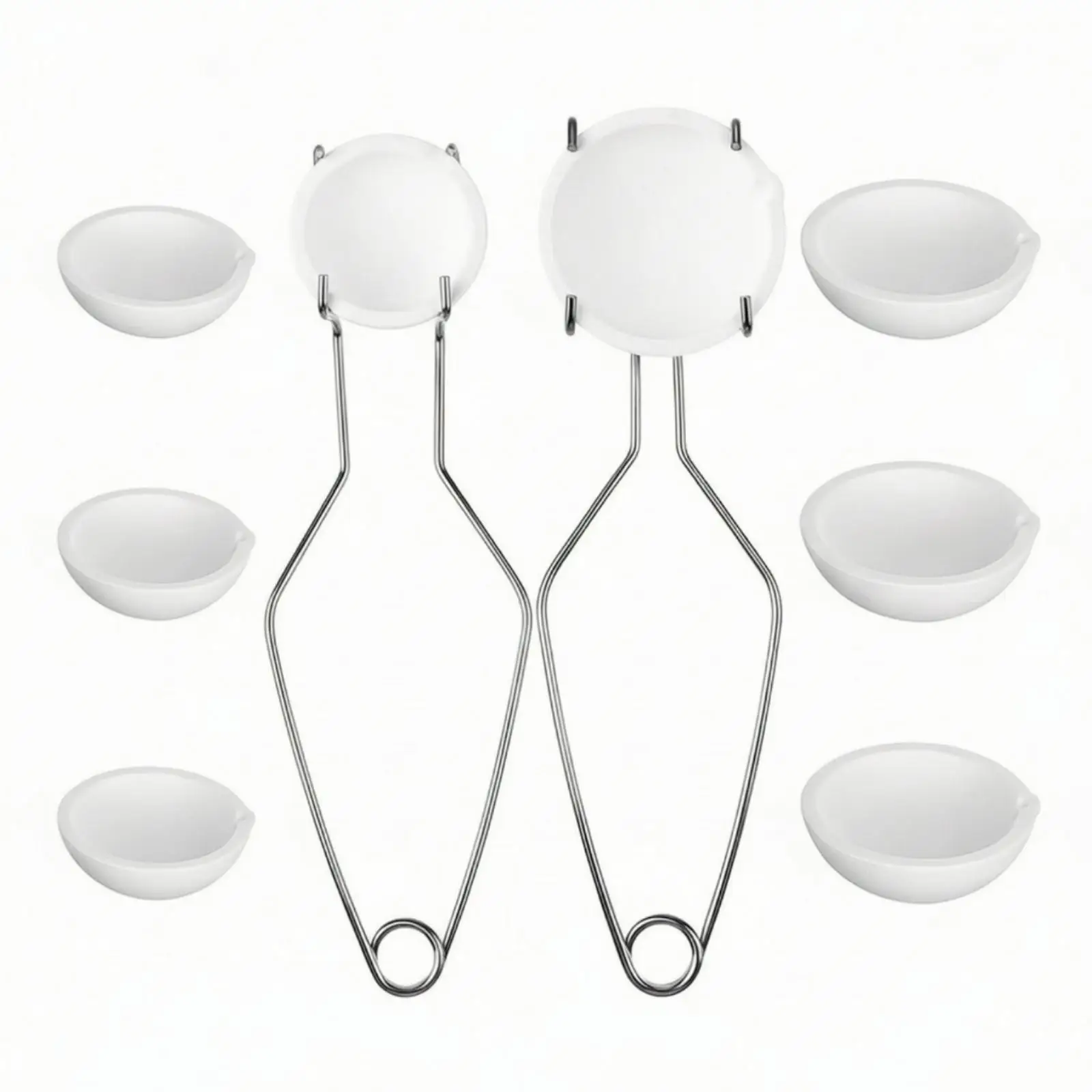 Ceramic Crucible Melting Kit with Stainless Steel Tongs for Furnace Metal Casting Jewelry Making Tools for Melting Gold Silver