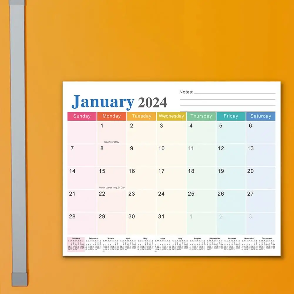 Calendario planificador para refrigerador, tablero de notas para refrigerador, mantenerse organizado con calendario magnético para nevera, 18 meses