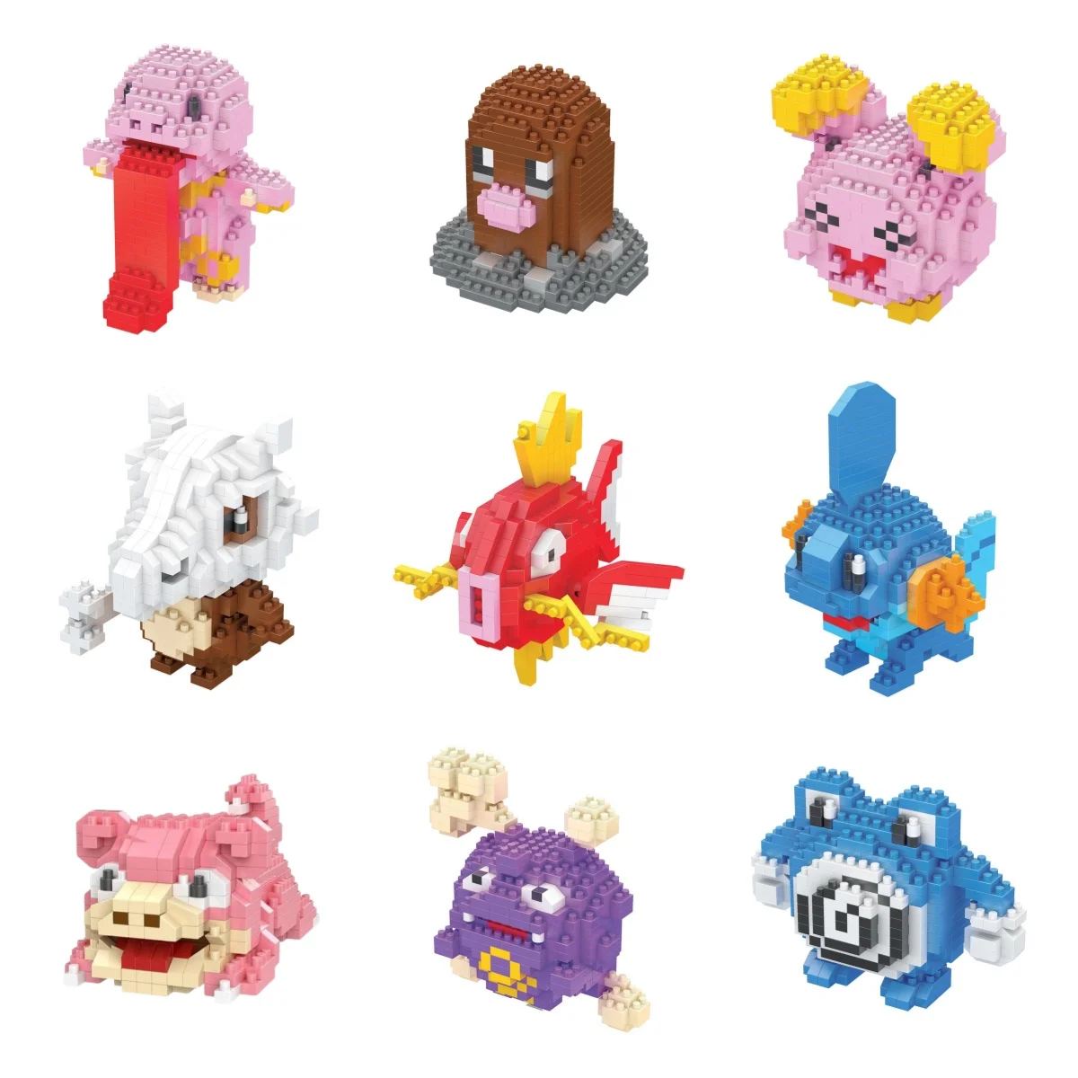 87 Style Pokemon Building Blocks Nanoblock Assembly Anime Picachu Charizard Blastoise Bulbasaur Gengar Bricks Toy for Kid Gift