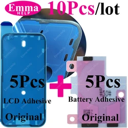EmmaHelp Ori 10pcs adesivo impermeabile per iPhone 11 12 13 14 15 Plus XS Max 3M adesivo schermo LCD cornice sigillo nastro parti di riparazione