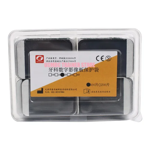 Imagen 2 del producto Tamaño 0 1 2 3 4 sobres de barrera de película de rayos X desechables para dentista escaneo Digital placa de fósforo bolsa protectora bolsas de cubierta