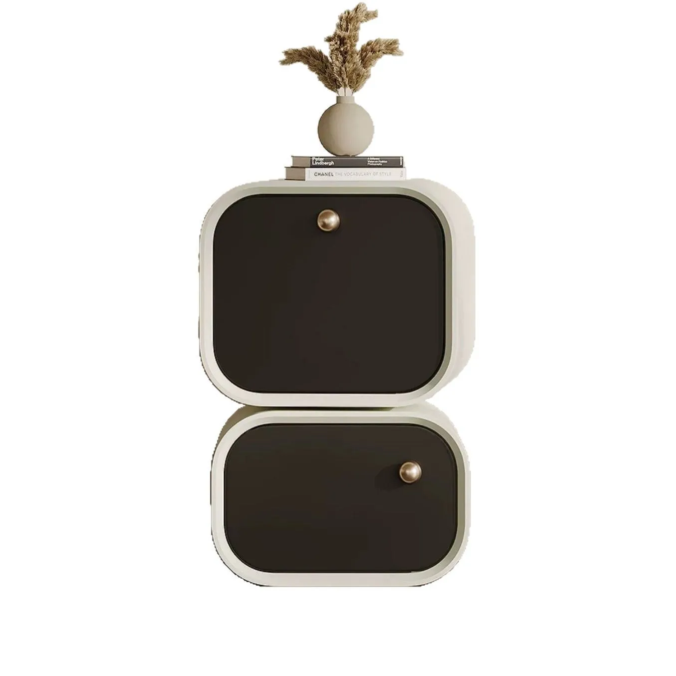 

Italian minimalist bedside table, bedroom bedside rotating small cabinet, small apartment storage locker, ultra-narrow designer