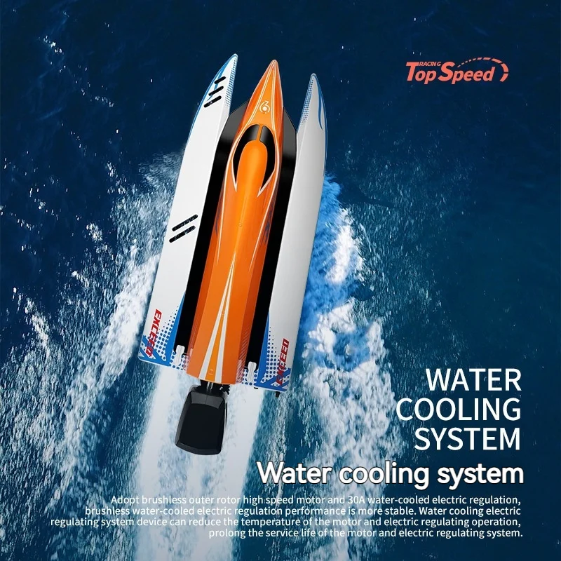 Weili Wl915-A Barca telecomandata senza spazzole ad alta velocità da 43 cm Completamente proporzionale Rc Barca veloce Anti ribaltamento Modello giocattolo 14+ regalo