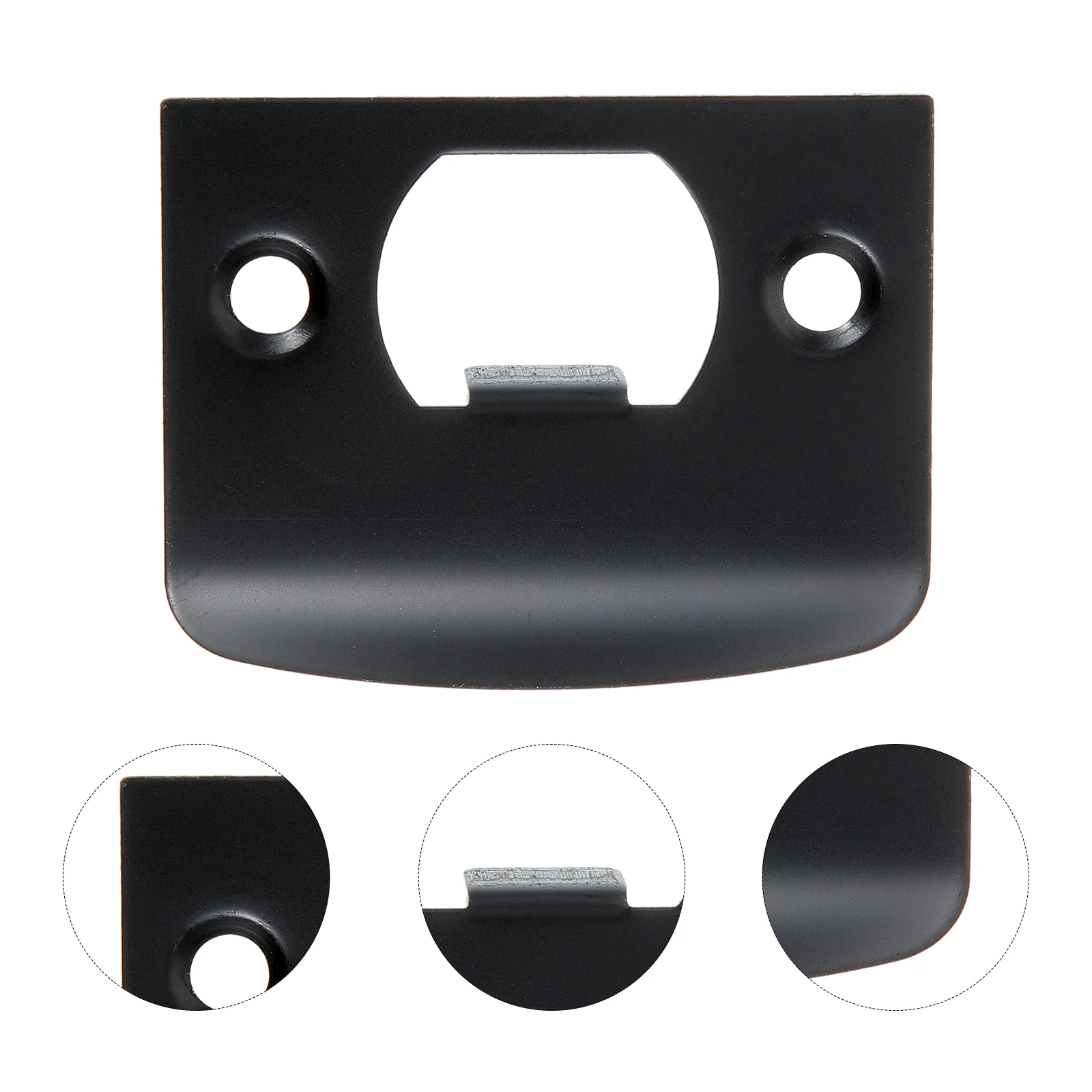 

4 Pcs Cam Block Door Striker Plates Kick Knob Gate Reinforcement Deadbolt Stainless Steel Metal Covers Hole Filler