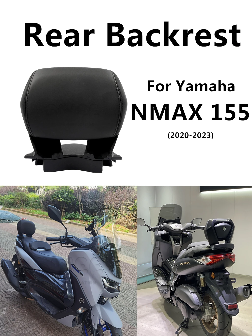 

For Yamaha NMAX155 Nmax155 nmax155 Nmax 155 Rear Backrest Motorcycle Modification Accessories PU Material ﻿