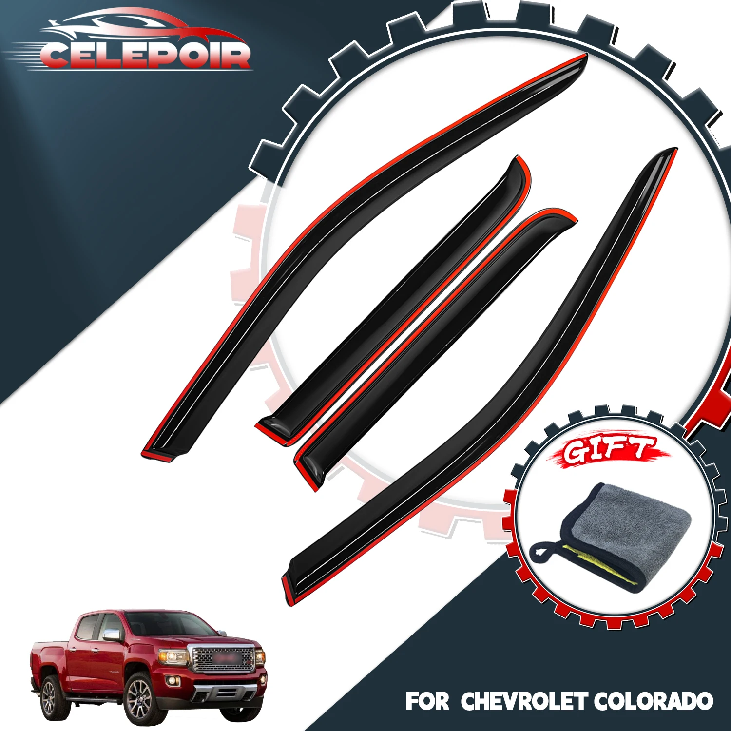 

Дефлекторы окон для Chevrolet Colorado и GMC Canyon Crew Cab 2004-2012 годов выпуска