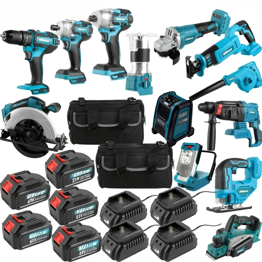 Chinese factory professional Makitas 100% universal  21V18V electric lead-free brushless and cordless tool set