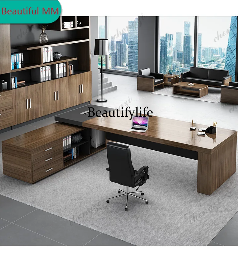P182 P182 Atmospheric Beautiful Office Desk Comfortable President Popular Office Desk Written Working Offcie Furniture El Escrit